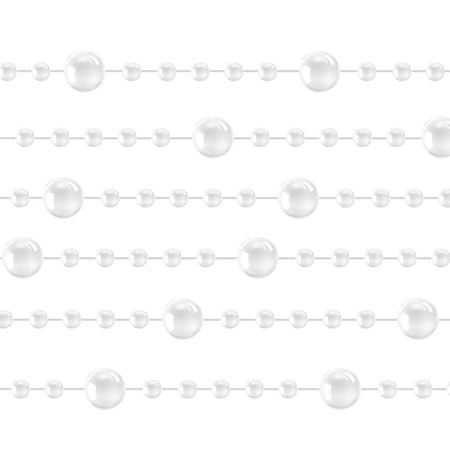 Girlanda Perłowa na Choinkę Łańcuch Perełki Białe Perły 500cm 5m Choinkowy RUHHY