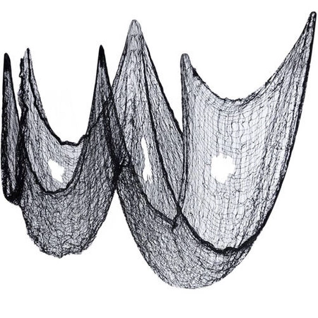 Pajęczyna na Halloween Czarna Sieć Sztuczna Dekoracja Duża Dekoracyjna 55g MALATEC