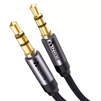 Mocny Kabel Oplot Aux Mini Jack 3,5mm 1,75m Gold IZOXIS